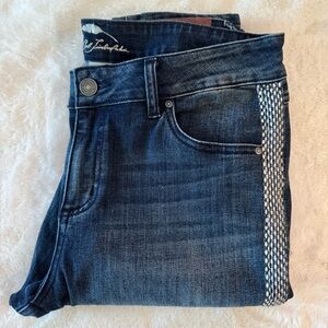 Classic Dark Blue Straight Leg Jeans for Women